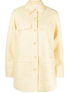 Rodebjer Button-up Virgin Wool Coat In 1021 Butter Milk
