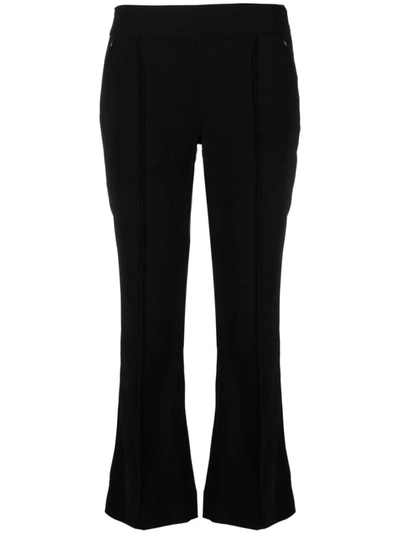 Rodebjer Jeju Flared Cropped Trousers In 9999 Black