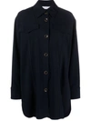 Rodebjer Pointed-collar Button-up Shirt In Blue