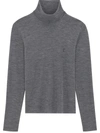 Saint Laurent Gray Wool Turtleneck In Grey