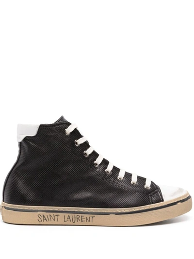 Saint Laurent Malibu Sneakers In Black
