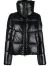 Save The Duck Collared Quilted Jacket In Black
