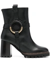 See By Chloé See By Chloe See By Chloe Hana Leather Boots In Black