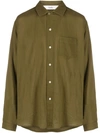 Séfr Sefr Leo Shirt In Moss Green