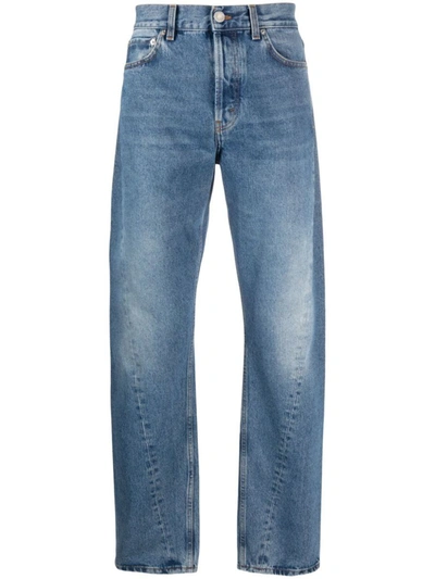 Séfr Twisted Stonewashed Straight-leg Jeans In Classic Wash