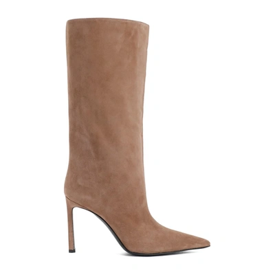 Sergio Rossi Sr Liya Boots Shoes In Noisette
