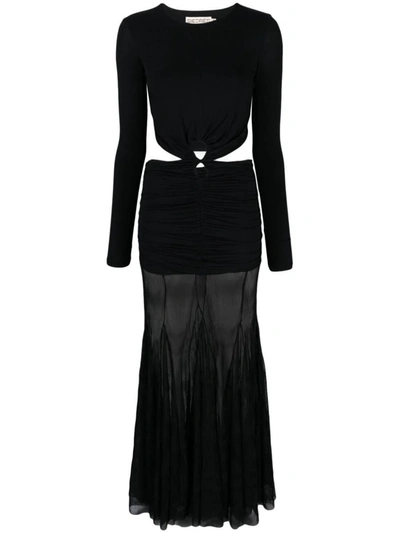 Siedres Anya Cut-out Maxi Dress In Black