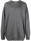 Société Anonyme Sadrsa Round-neck Virgin-wool Jumper In Grey