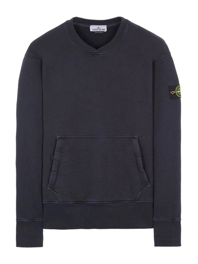 Stone Island Crew Neck Sweatshirt Clothing In Blue