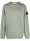 Stone Island Compass Badge Sweatshirt In Green