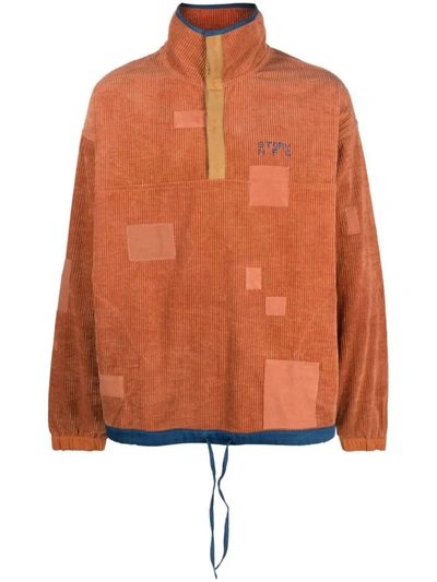 Story Mfg. High-neck Corduroy Sweatshirt In Brown