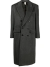 Sunflower Double-breasted Wool Blend Midi Coat In Antracite