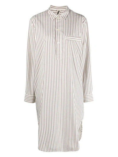 Tekla Cotton Poplin - Night Shirt Clothing In Hopper Stripes