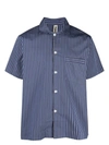 Tekla Pajama Short-sleeved Shirt In Verneuil Stripes