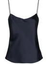 Theory Silky V-neck Camisole Top In Blue