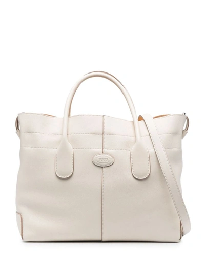 Tod's Di Small Leather Handbag In White