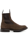 Tricker's Henry Beatles Commando Sole Shoes In Gray