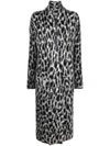 Zadig & Voltaire Leopard-print Cardigan Coat In Ardoise
