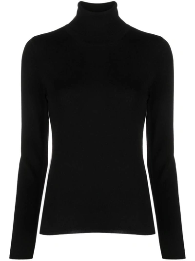Zanone Fine Knit Turtleneck Clothing In Black