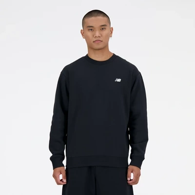 New Balance Men's Sport Essentials Fleece Crew Shirt In Black