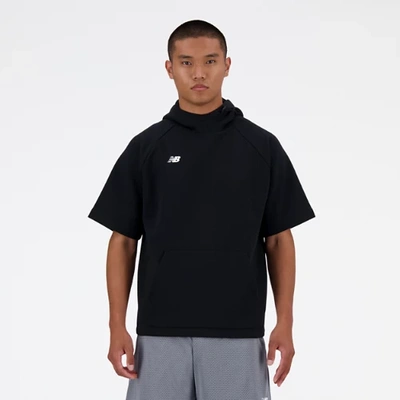 New Balance Men's Ss Fleece Bp Hoodie In Black