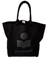 Isabel Marant Yenky Canvas Tote In Black