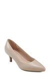 Easy Spirit Lexie Kitten Heel Pump In Light Natural