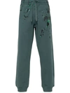 Moschino Logo-print Track Pants In Green