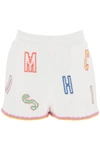 MOSCHINO EMBROIDERED COTTON SHORTS