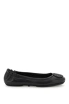 Tory Burch Logo-plaque Leather Ballerina Pumps
