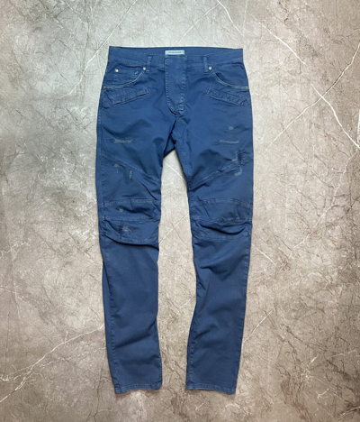 Pre-owned Balmain Pierre  Biker Jeans In Blue