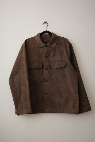 Pre-owned Evan Kinori Field Shirt - Kakishibu In Brown