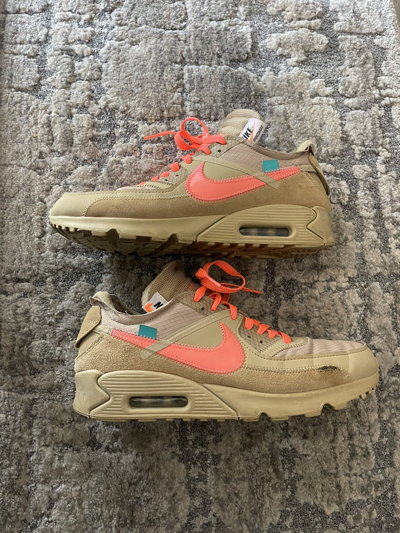Pre-owned Nike X Off White Nike Air Max 90 Desert Ore Shoes In Beige