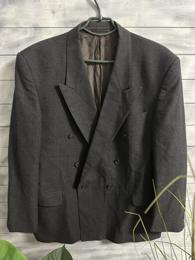 Pre-owned Vintage Ysl Yugoslavia Yves Saint Laurent Luxury Wool In Grey