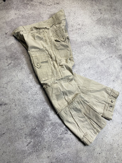 Pre-owned Archival Clothing X Dolce Gabbana Dolce&gabbana Vintage Archive Distressed Cargo Pants S0218 In Light Gray