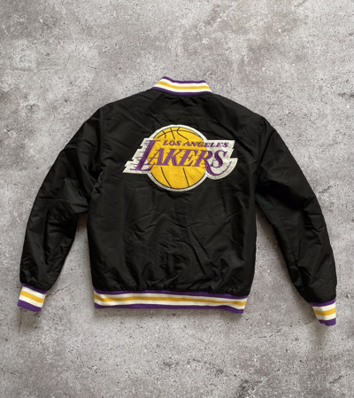 Pre-owned L A Lakers X Lakers Los Angeles Lakers Nba Bomber Jacket In Black