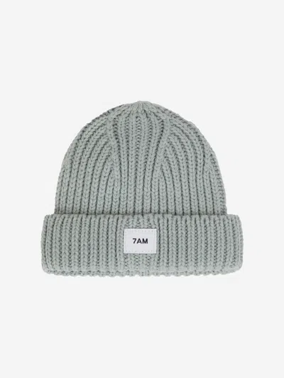 7am Enfant Baby Chunky Beanie Hat In Grey