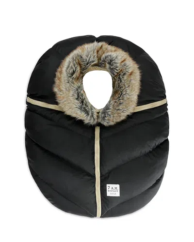 7am Enfant Car Seat Cocoon Tundra In Black Faux Fur