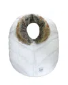 7am Enfant Car Seat Cocoon Tundra In White Faux Fur