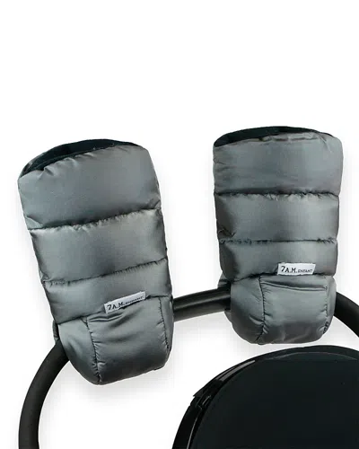 7am Enfant Classic Warmmuffs In Metallic Silver
