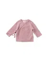 7am Enfant Girls' Fuzzy Wrap Top - Baby In Pink