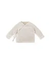 7am Enfant Girls' Fuzzy Wrap Top - Baby In White