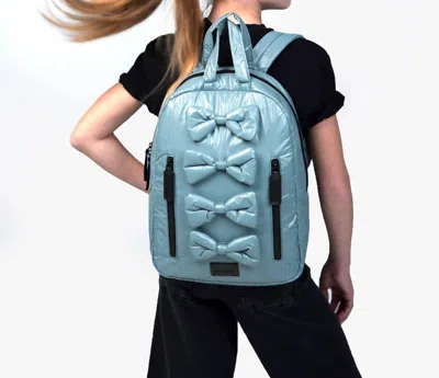 7am Enfant Midi Bows Backpack In Mirage In Blue