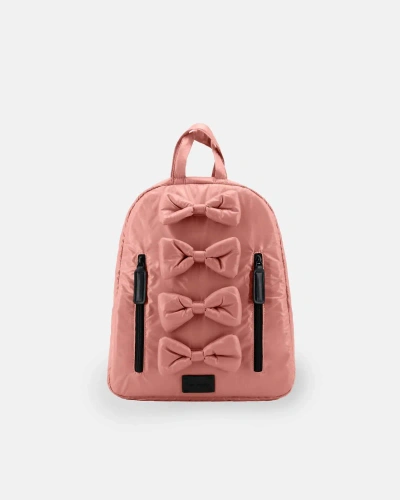 7am Enfant Midi Bows Backpack In Rose Dawn In Pink