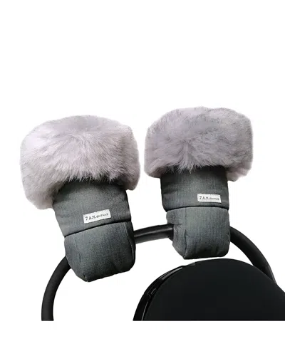 7am Enfant Tundra Warmmuffs In Dark Heather Gray