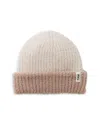 7am Enfant Unisex 2 Tone Ribbed Beanie - Baby In Pink