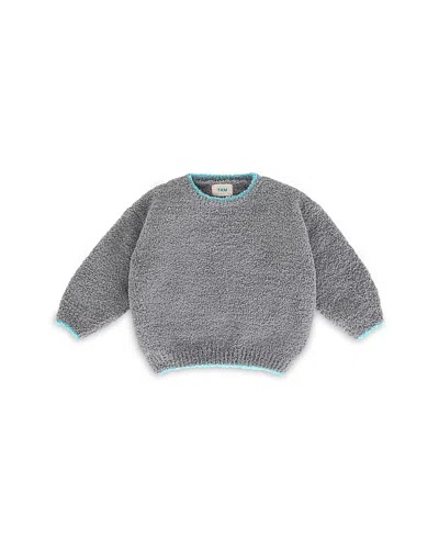7am Enfant Unisex Fuzzy Boxy Sweater - Baby, Little Kid In Gray