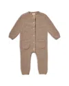 7am Enfant Unisex Fuzzy Long Sleeve Jumpsuit - Baby In Brown