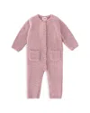 7am Enfant Unisex Fuzzy Long Sleeve Jumpsuit - Baby In Pink