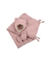 7am Enfant Unisex Le Cub Mitten, Hat & Blanket Set Airy - Baby In Cameo Pink